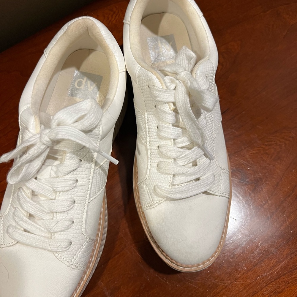 Dolce Vita Cream Canvas Sneakers